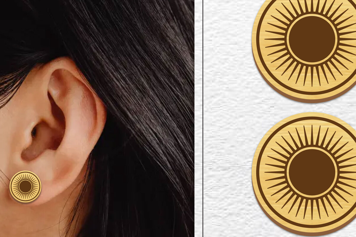 Σετ των 3 Intra απο ξύλο plywood 3mm-4mm πάχος – Κοπή λέιζερ με μαγνητικό σκουλαρίκι ηλίου | Καρφιά Δίασταση  5x5 cm INTRAFABR-101737630