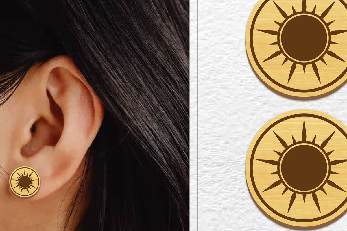 Σετ των 3 Intra απο ξύλο plywood 3mm-4mm πάχος – Κοπή λέιζερ με μαγνητικό σκουλαρίκι ηλίου | Καρφιά Δίασταση  5x5 cm INTRAFABR-101737139