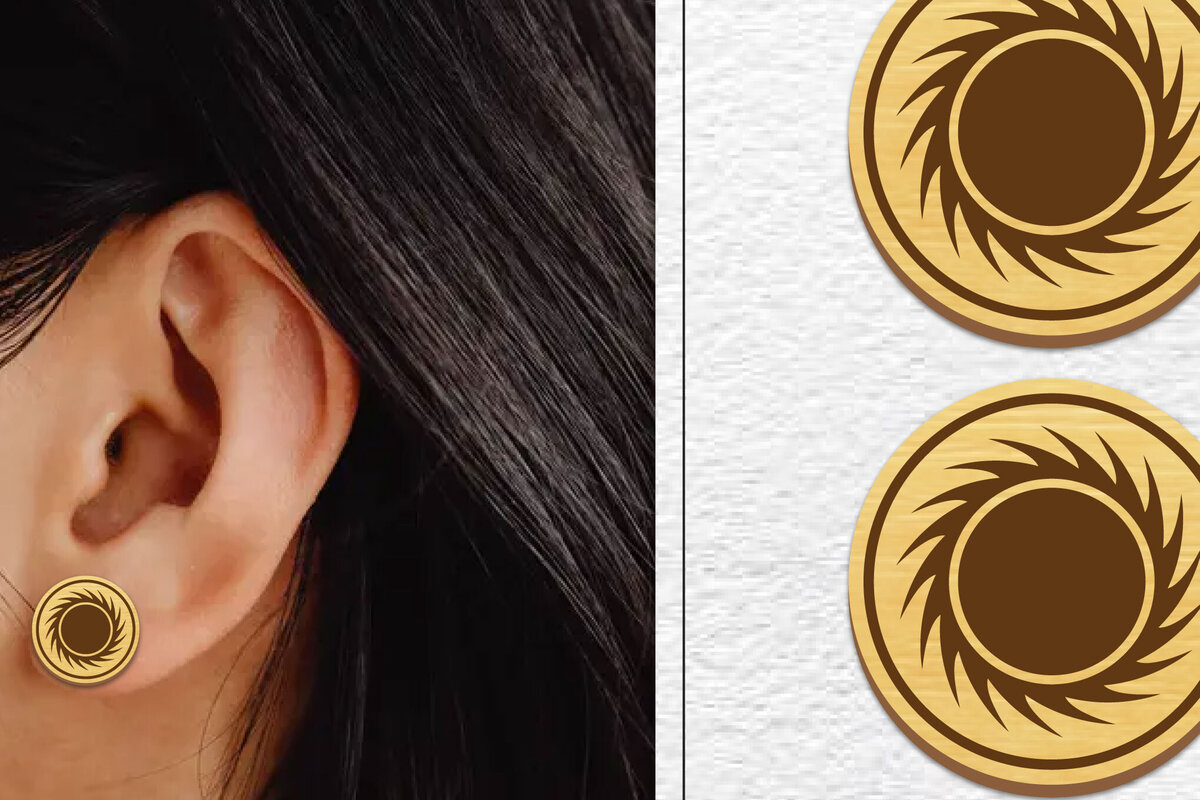 Σετ των 3 Intra απο ξύλο plywood 3mm-4mm πάχος – Κοπή λέιζερ με μαγνητικό σκουλαρίκι ηλίου | Καρφιά Δίασταση  5x5 cm INTRAFABR-101737159