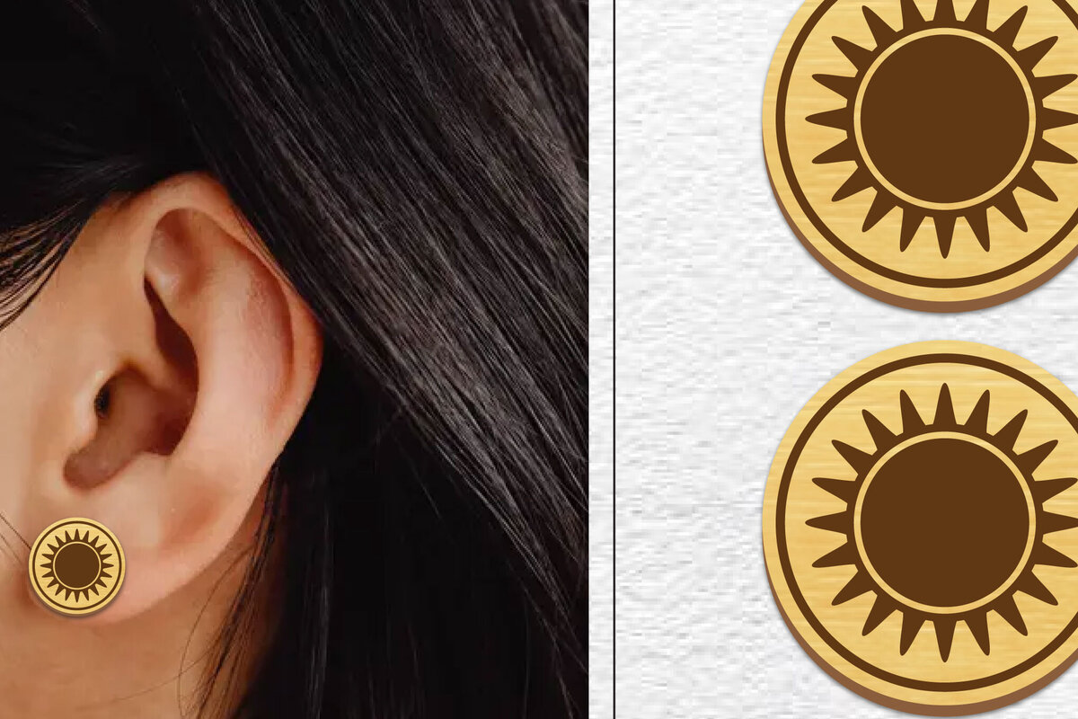 Σετ των 3 Intra απο ξύλο plywood 3mm-4mm πάχος – Κοπή λέιζερ με μαγνητικό σκουλαρίκι ηλίου | Καρφιά Δίασταση  5x5 cm INTRAFABR-101737095