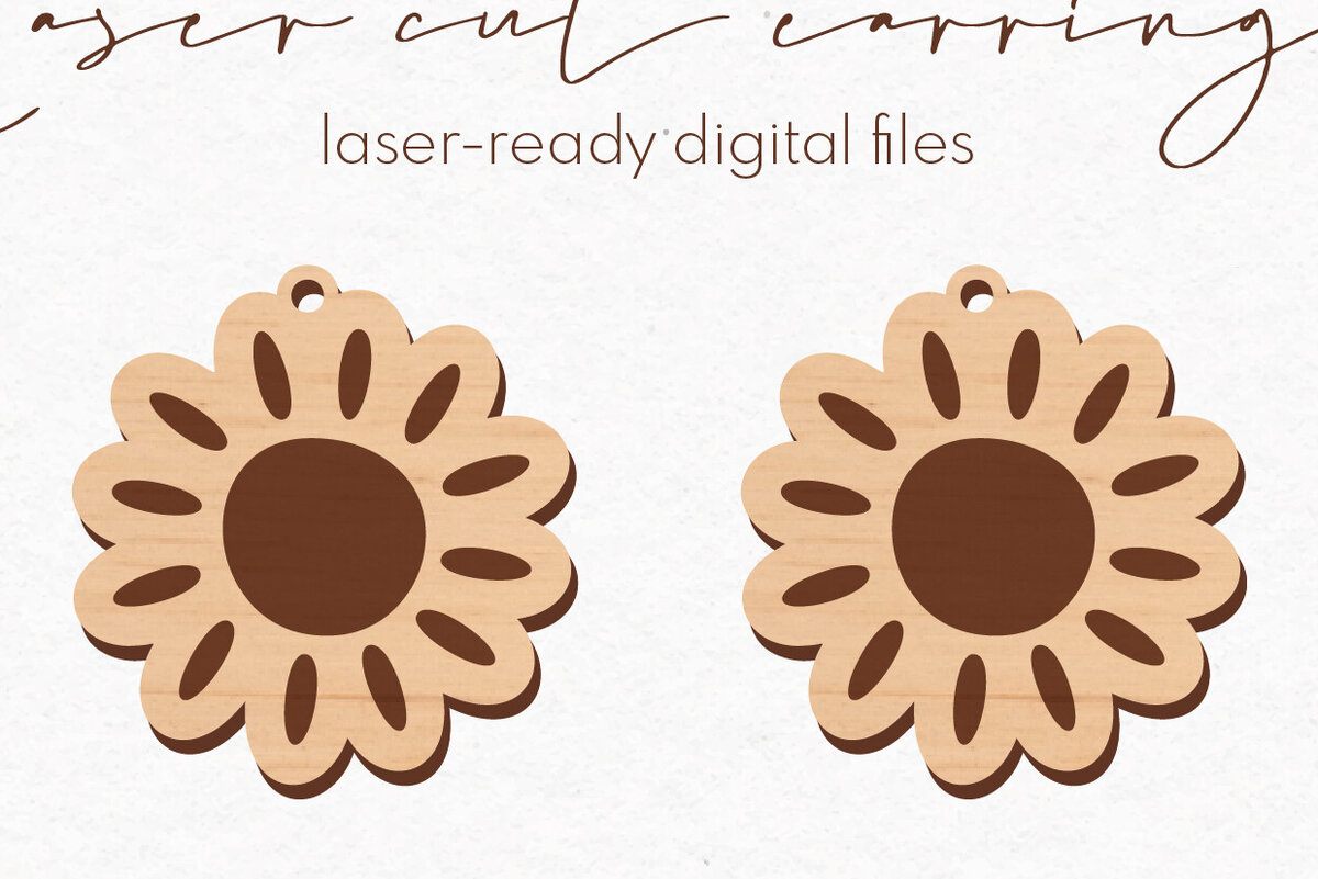 Σετ των 3 Intra απο ξύλο plywood 3mm-4mm πάχος – Σκουλαρίκια ηλίου | Δίασταση  5x5 cm INTRAFABR-77913583