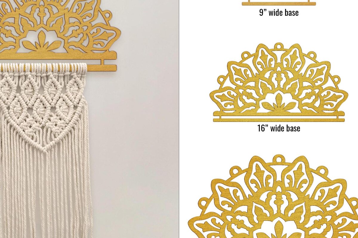 Σετ των 2 Intra απο ξύλο plywood 3mm-4mm πάχος – Βάση Μακραμέ Μάνταλα Ηλίανθου Δίασταση  20x20 cm INTRAFABR-95896934