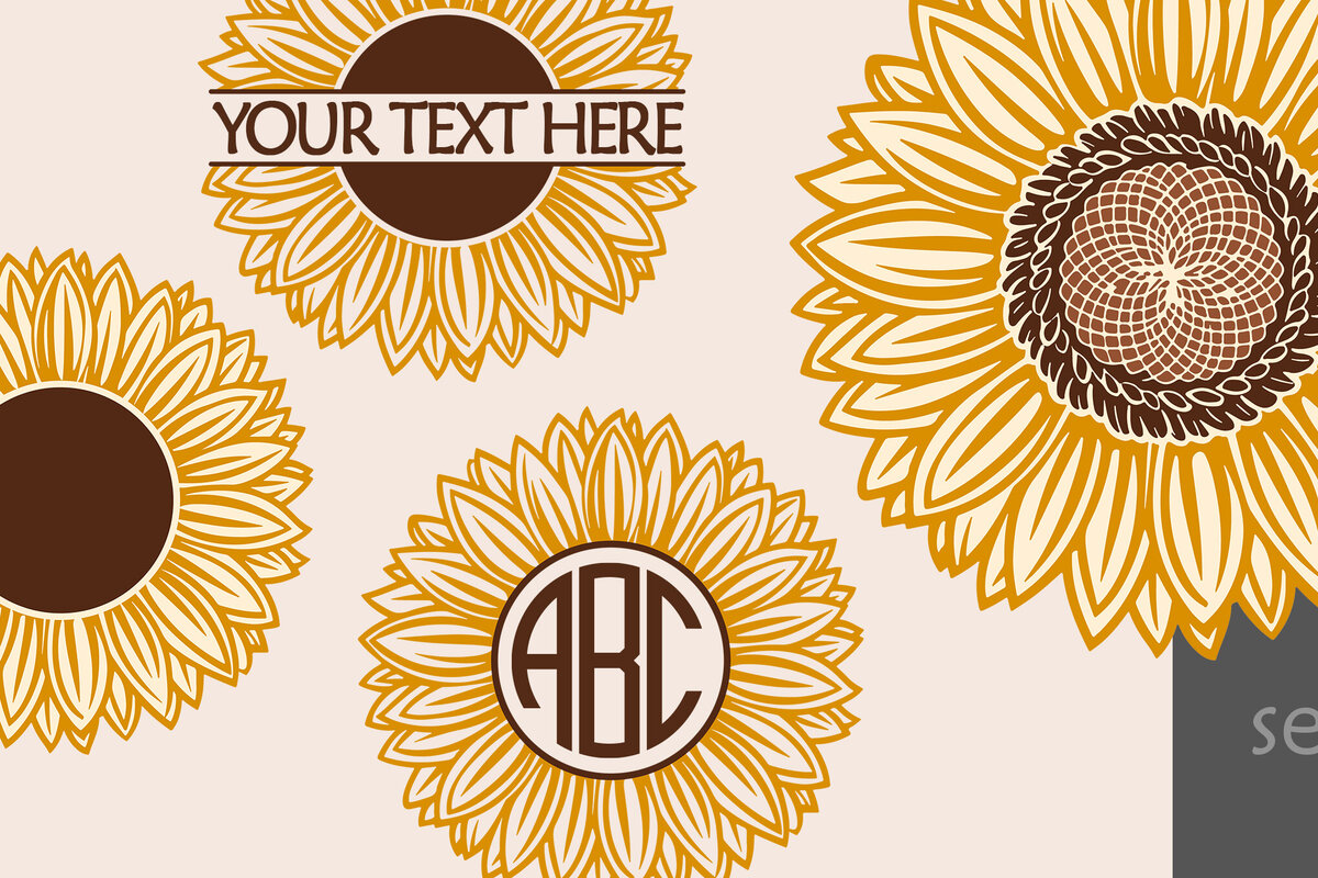 Σετ των 2 Intra απο ξύλο plywood 3mm-4mm πάχος – Πακέτο Μονόγραμμα Ηλίανθου Δίασταση  20x20 cm INTRAFABR-100390244