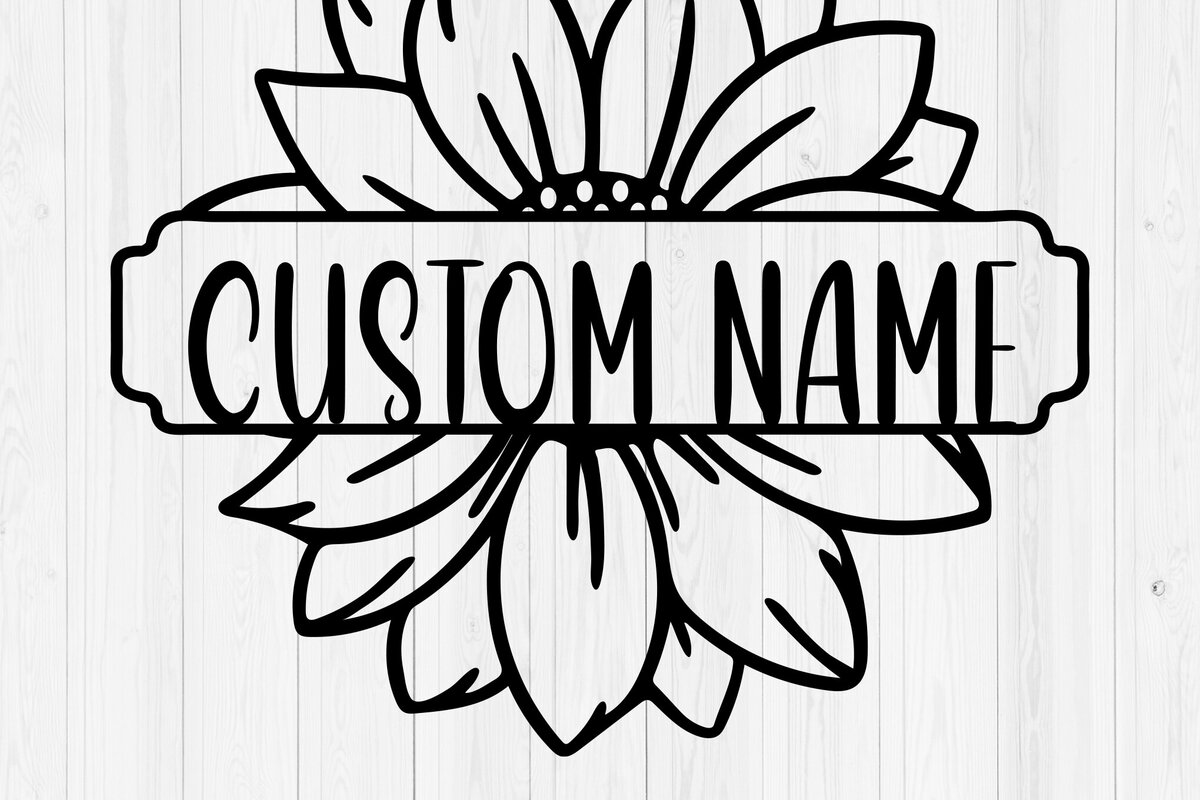 Σετ των 2 Intra απο ξύλο plywood 3mm-4mm πάχος – Σημάδι ονόματος Sunflower - Προσαρμοσμένη Δίασταση  20x20 cm INTRAFABR-117890139