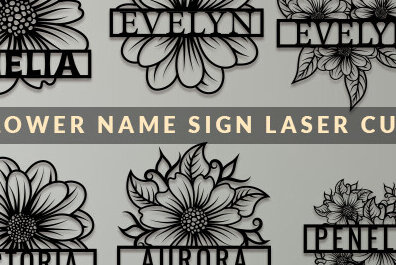 Σετ των 2 Intra απο ξύλο plywood 3mm-4mm πάχος – Πινακίδα ονόματος Sunflower Πακέτο Cut Laser Δίασταση  20x20 cm INTRAFABR-99688869