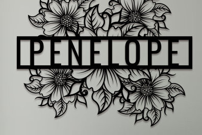 Σετ των 2 Intra απο ξύλο plywood 3mm-4mm πάχος – Σημάδι ονόματος Sunflower Δίασταση  20x20 cm INTRAFABR-99633716