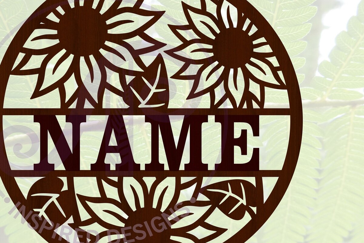 Σετ των 2 Intra απο ξύλο plywood 3mm-4mm πάχος – Sunflower Name Δίασταση  20x20 cm INTRAFABR-67496439