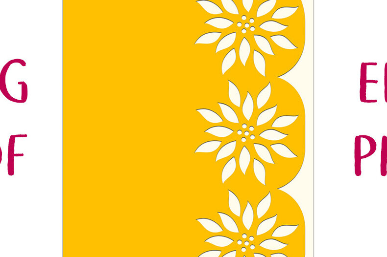 Σετ των 2 Intra απο ξύλο plywood 3mm-4mm πάχος – Κάρτα ηλίανθου Scallop Edge Cut Δίασταση  20x20 cm INTRAFABR-26298429