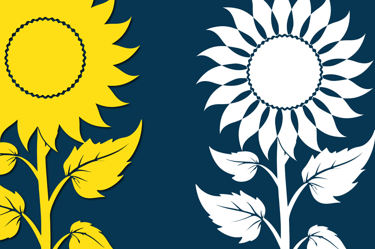 Σετ των 2 Intra απο ξύλο plywood 3mm-4mm πάχος – Αρχείο κομμένο Silhouette Sunflower Δίασταση  20x20 cm INTRAFABR-99897463