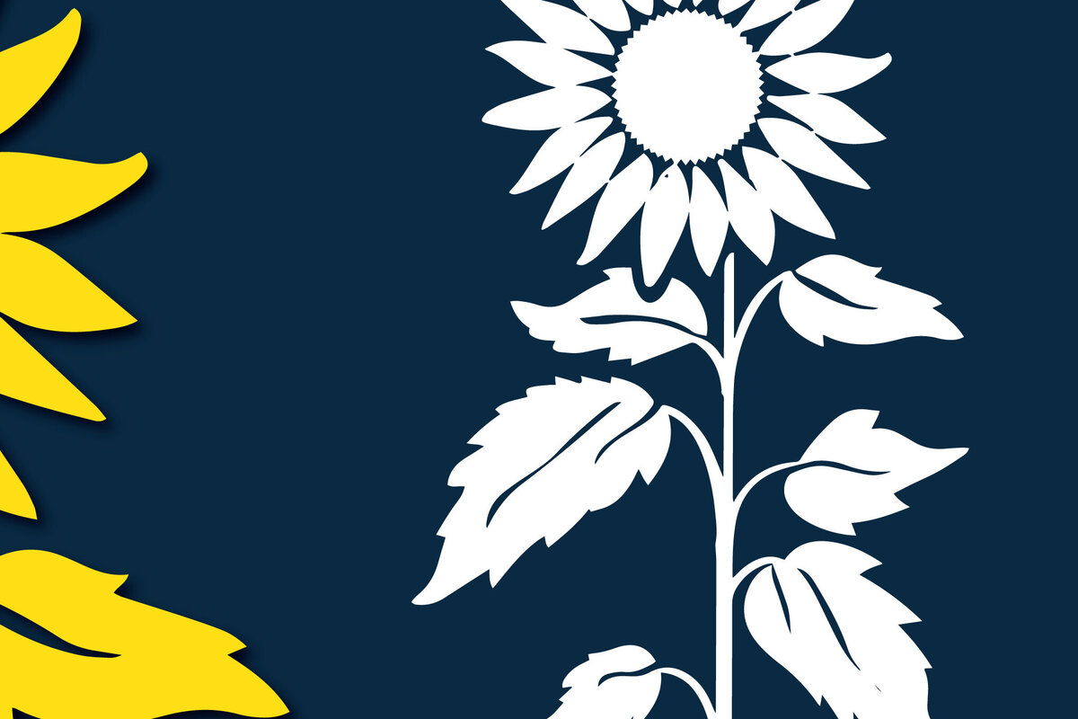 Σετ των 2 Intra απο ξύλο plywood 3mm-4mm πάχος – Αρχείο κομμένο Silhouette Sunflower Δίασταση  20x20 cm INTRAFABR-99812000