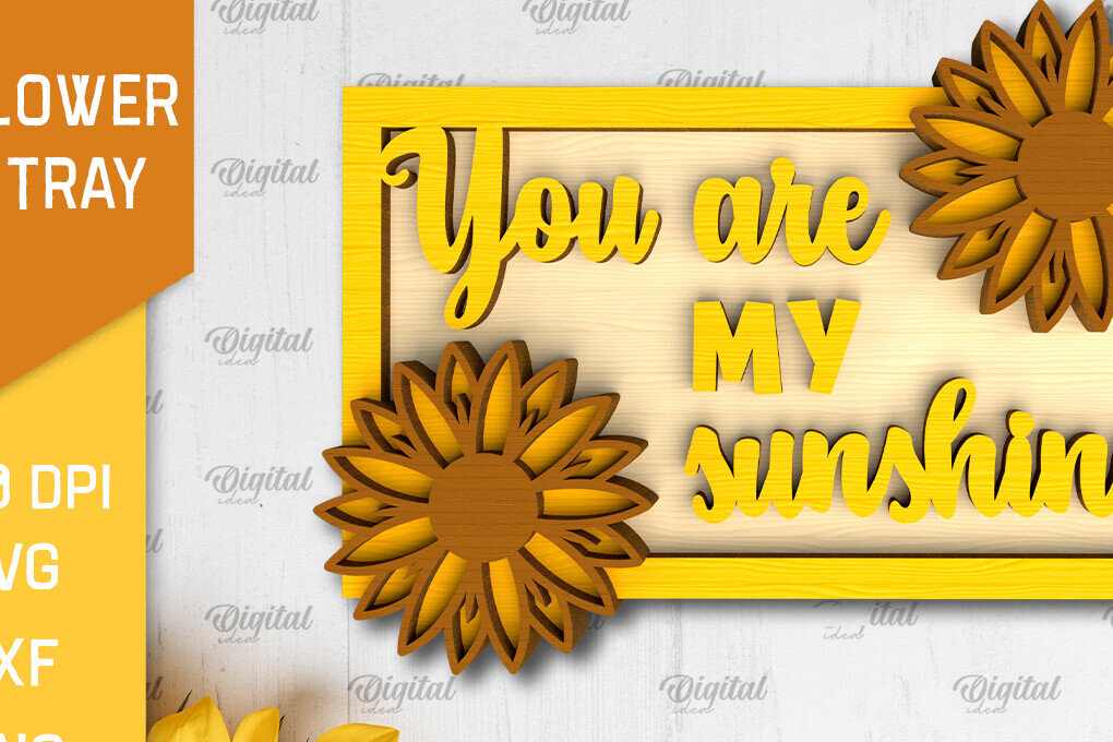 Σετ των 2 Intra απο ξύλο plywood 3mm-4mm πάχος –  κοπής με λέιζερ δίσκου βαθμίδας ηλίανθου Δίασταση  20x20 cm INTRAFABR-101108611