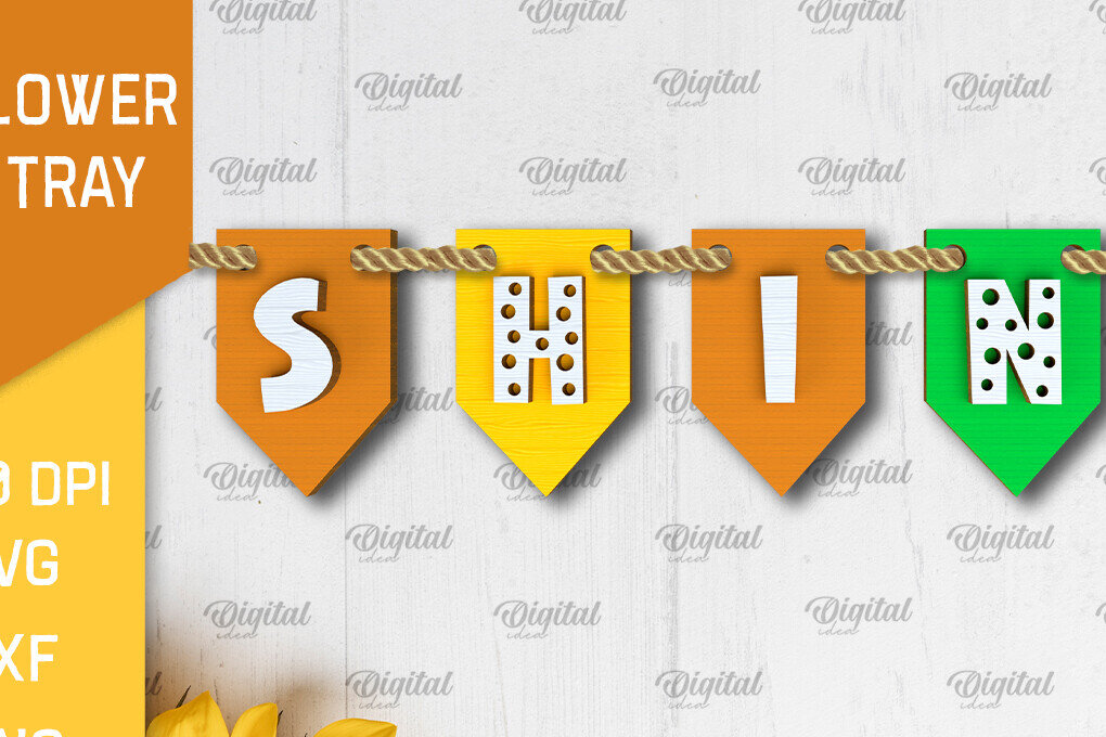 Σετ των 2 Intra απο ξύλο plywood 3mm-4mm πάχος –  κοπής με λέιζερ δίσκου βαθμίδας ηλίανθου Δίασταση  20x20 cm INTRAFABR-101108788