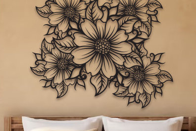 Intra απο ξύλο plywood 3mm-4mm πάχος – Sunflower Wall Art Δίασταση  40x30 cm INTRAFABR-99818050