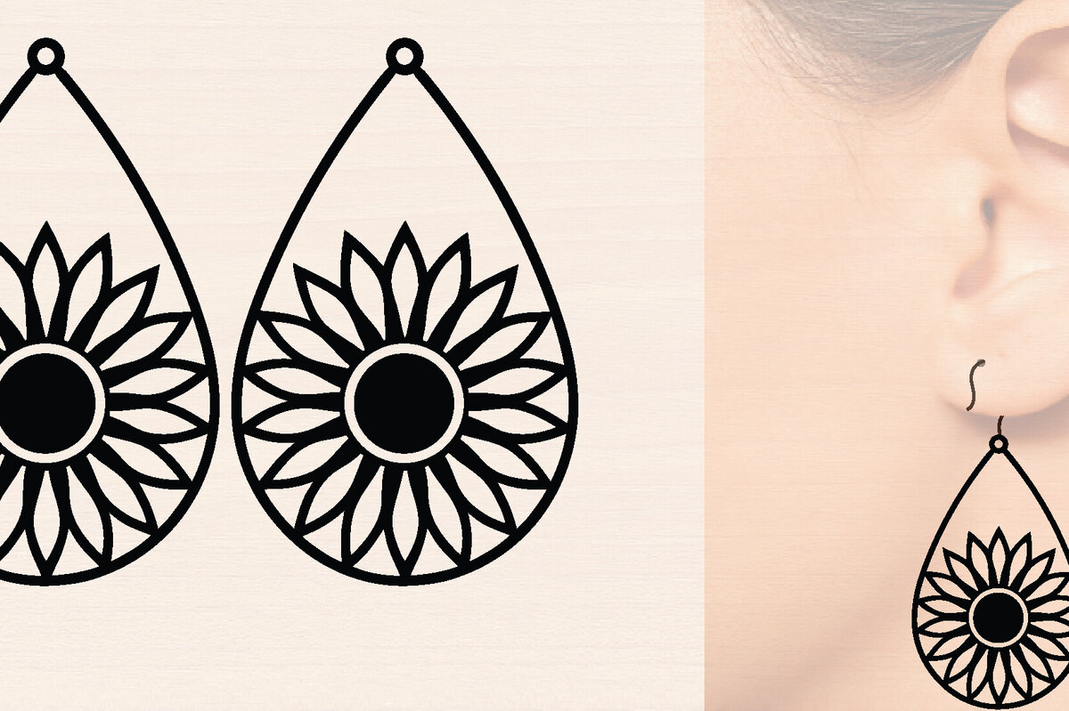 Σετ των 3 Intra απο ξύλο plywood 3mm-4mm πάχος – Σκουλαρίκια από ξύλο ηλίανθου με Δίασταση  5x5 cm INTRAFABR-120423128