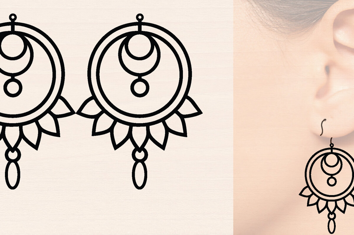 Σετ των 3 Intra απο ξύλο plywood 3mm-4mm πάχος – Σκουλαρίκια από ξύλο ηλίανθου με Δίασταση  5x5 cm INTRAFABR-120423340