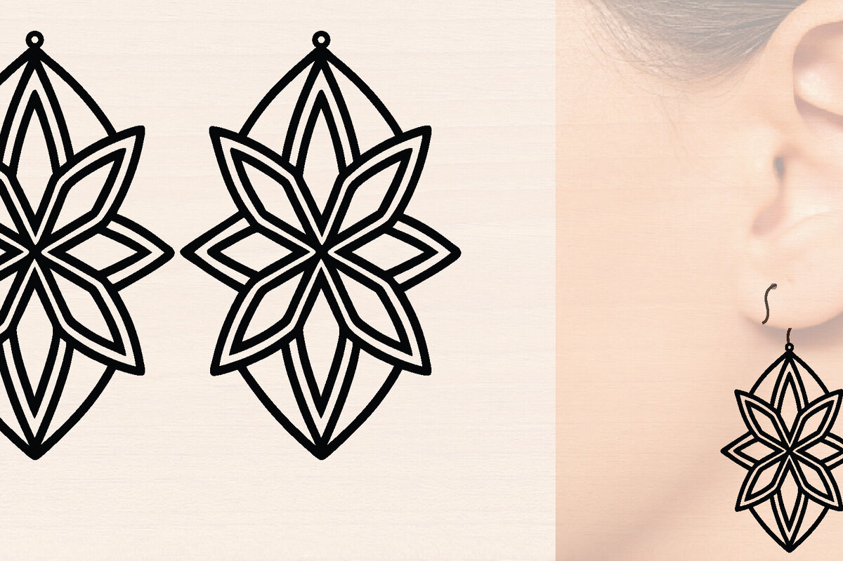 Σετ των 3 Intra απο ξύλο plywood 3mm-4mm πάχος – Σκουλαρίκια από ξύλο ηλίανθου με Δίασταση  5x5 cm INTRAFABR-120423363