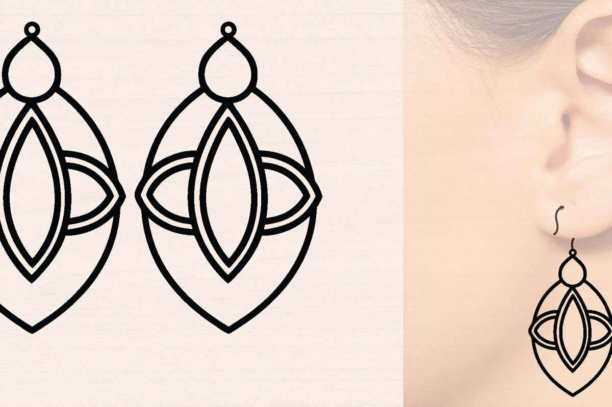 Σετ των 3 Intra απο ξύλο plywood 3mm-4mm πάχος – Σκουλαρίκια από ξύλο ηλίανθου με Δίασταση  5x5 cm INTRAFABR-120423473