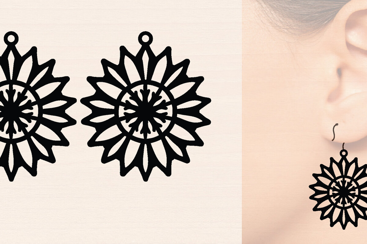 Σετ των 3 Intra απο ξύλο plywood 3mm-4mm πάχος – Σκουλαρίκια από ξύλο ηλίανθου με Δίασταση  5x5 cm INTRAFABR-120424128