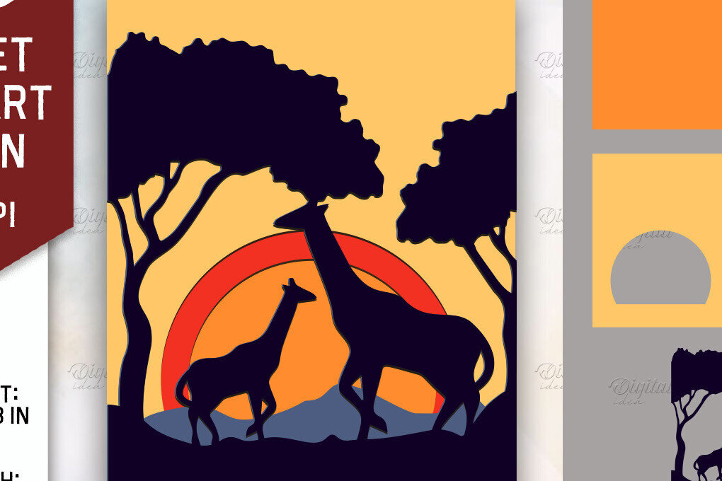 Intra απο ξύλο plywood 3mm-4mm πάχος – Κοπή χαρτιού τοίχου Sunset. Εκτυπώσεις Sunset Δίασταση  40x30 cm INTRAFABR-85773123