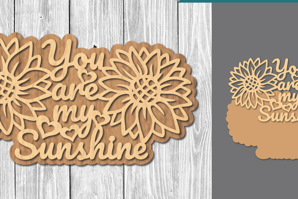 Σετ των 2 Intra απο ξύλο plywood 3mm-4mm πάχος – Sunshine 3 Δίασταση  20x20 cm INTRAFABR-106688225