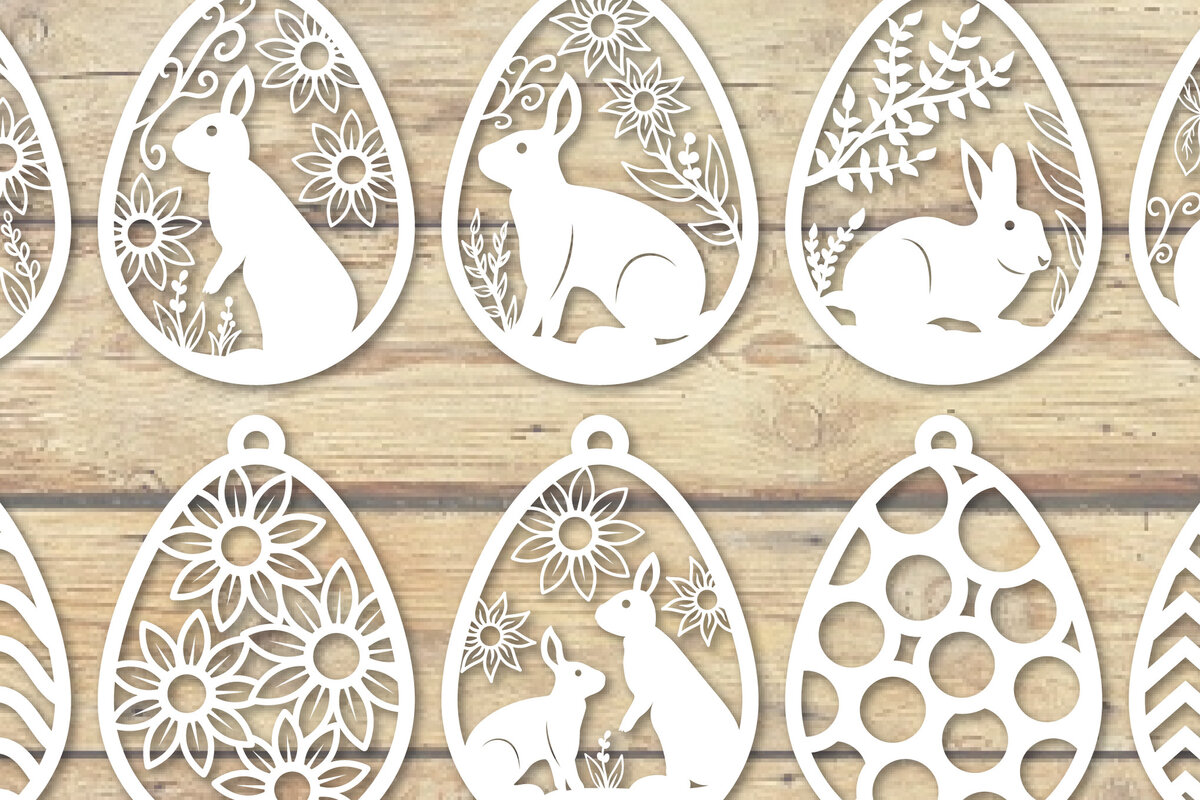 Σετ των 2 Intra απο ξύλο plywood 3mm-4mm πάχος – Super Bundle Πασχαλινό Αυγό Δίασταση  20x20 cm INTRAFABR-62634893