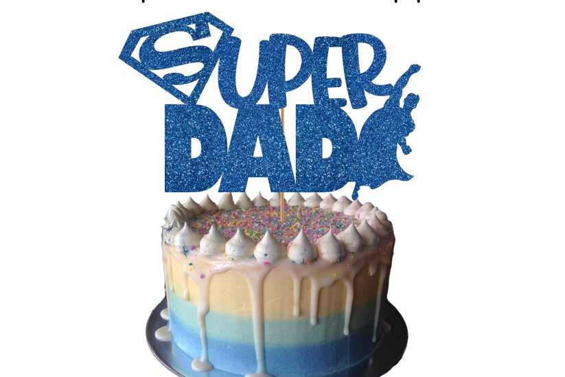 Σετ των 2 Intra απο ξύλο plywood 3mm-4mm πάχος – Super Dad Cake Topper Δίασταση  20x20 cm INTRAFABR-12271014