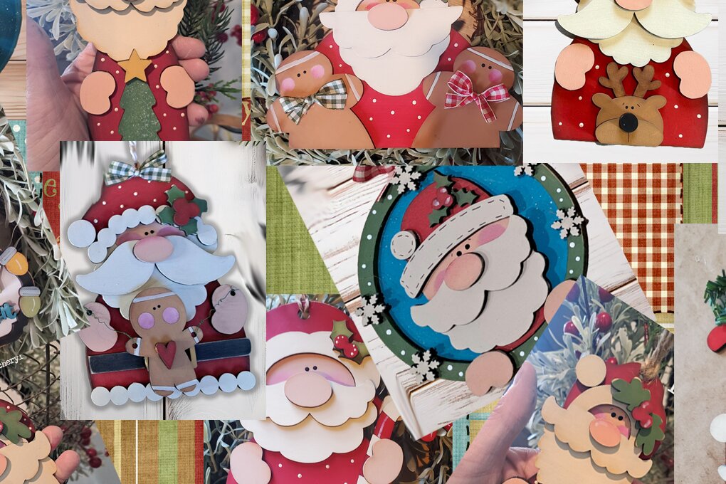 Σετ των 2 Intra απο ξύλο plywood 3mm-4mm πάχος – Πακέτο Super Santa Laser Δίασταση  20x20 cm INTRAFABR-110235423