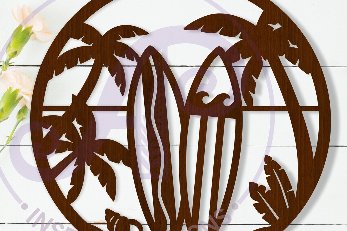 Intra απο ξύλο plywood 3mm-4mm πάχος – Surf Boards Beach Wall Art Sign, Δίασταση  40x30 cm INTRAFABR-110796415