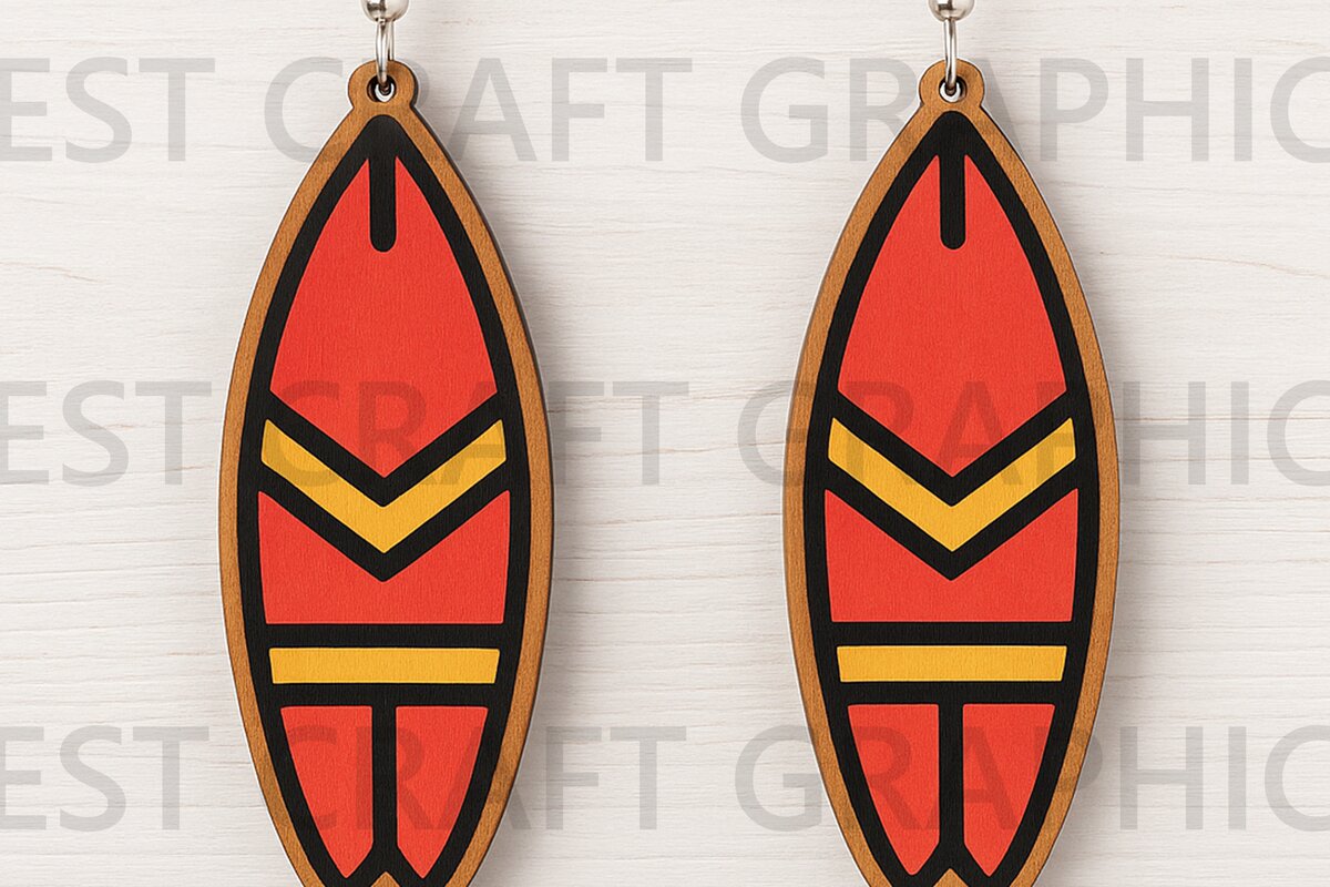 Σετ των 3 Intra απο ξύλο plywood 3mm-4mm πάχος – Σκουλαρίκια σερφ Σκουλαρίκια Δίασταση  5x5 cm INTRAFABR-123127315