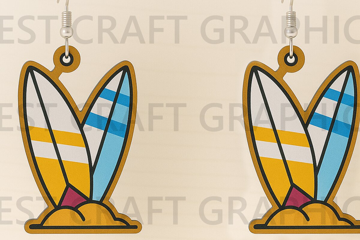 Σετ των 3 Intra απο ξύλο plywood 3mm-4mm πάχος – Σκουλαρίκια κοπής με λέιζερ σανίδα του σερφ Δίασταση  5x5 cm INTRAFABR-123396239