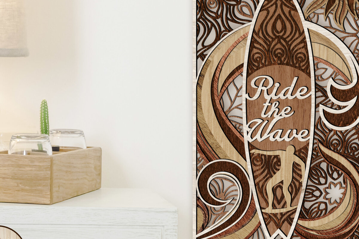 Intra απο ξύλο plywood 3mm-4mm πάχος – Ξύλινη διακόσμηση τοίχου σανίδα του σερφ Δίασταση  40x30 cm INTRAFABR-73691338