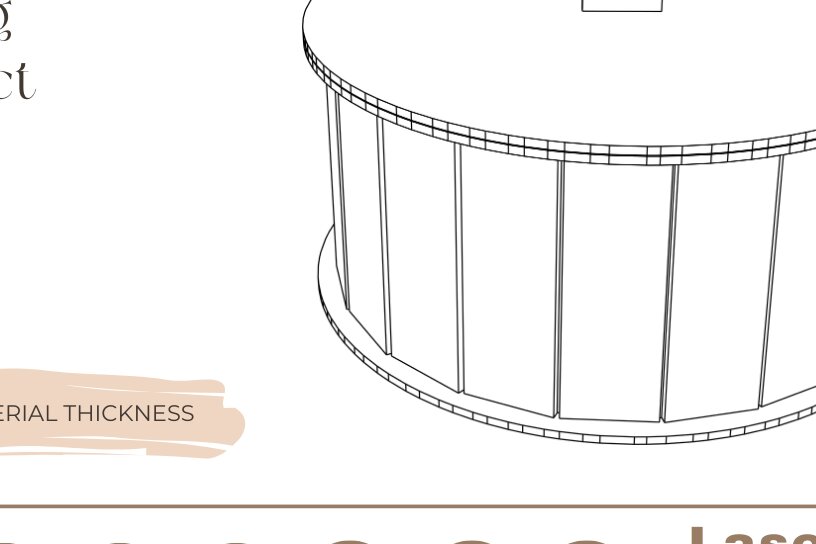 Σετ των 2 Intra απο ξύλο plywood 3mm-4mm πάχος – Svg Χριστουγεννιάτικο Δώρο και Κουτί λουλουδιών Δίασταση  20x20 cm INTRAFABR-83395175