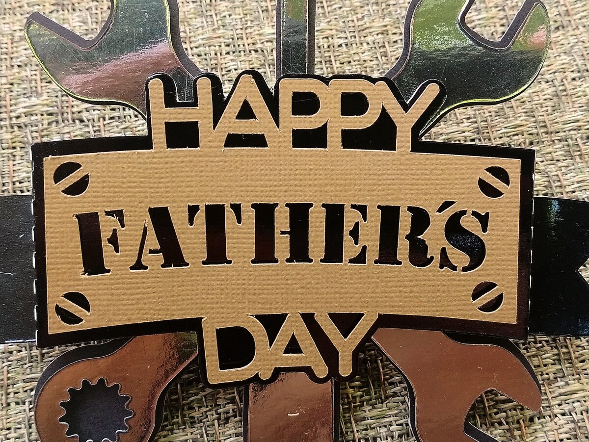 Σετ των 2 Intra απο ξύλο plywood 3mm-4mm πάχος – SVG Happy Father's Day Cake Topper Δίασταση  20x20 cm INTRAFABR-124402548