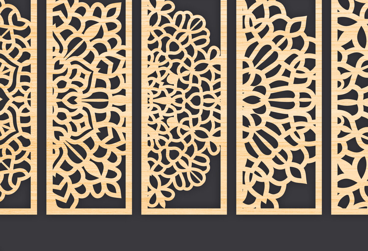 Σετ των 2 Intra απο ξύλο plywood 3mm-4mm πάχος – Svg Διακοσμητικό Σετ πάνελ Δίασταση  40x30 cm INTRAFABR-86093817