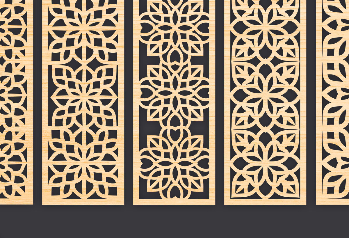 Σετ των 2 Intra απο ξύλο plywood 3mm-4mm πάχος – Svg Διακοσμητικό Σετ πάνελ Δίασταση  40x30 cm INTRAFABR-86094448