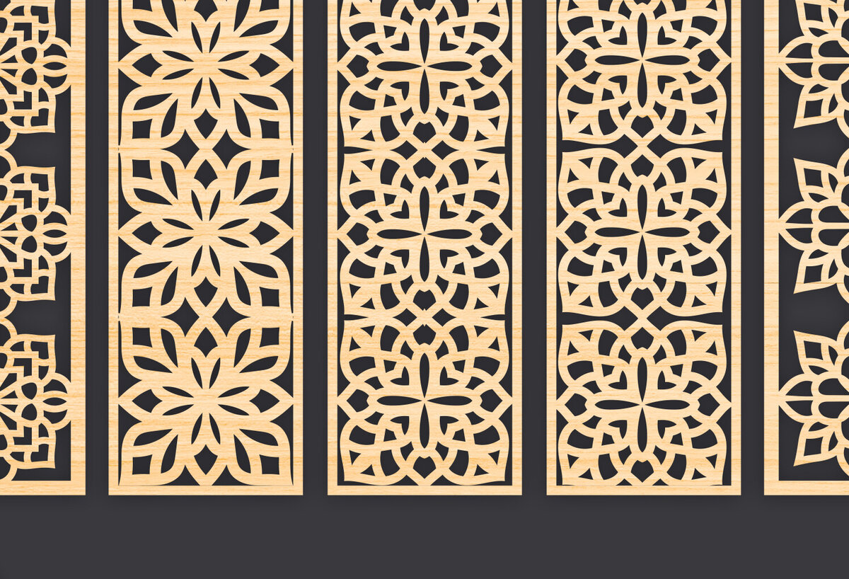 Σετ των 2 Intra απο ξύλο plywood 3mm-4mm πάχος – Svg Διακοσμητικό Σετ πάνελ Δίασταση  40x30 cm INTRAFABR-86094463