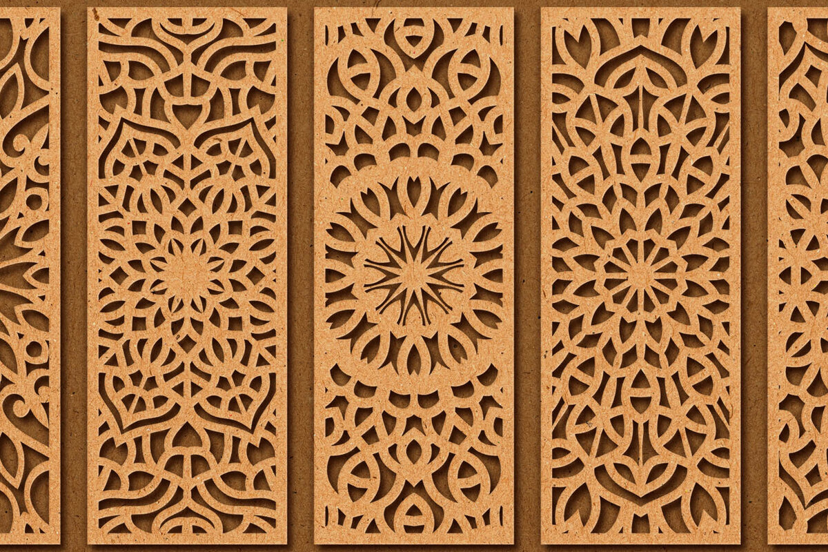 Σετ των 2 Intra απο ξύλο plywood 3mm-4mm πάχος – Svg Διακοσμητικό Σετ πάνελ 37 Δίασταση  40x30 cm INTRAFABR-74598530