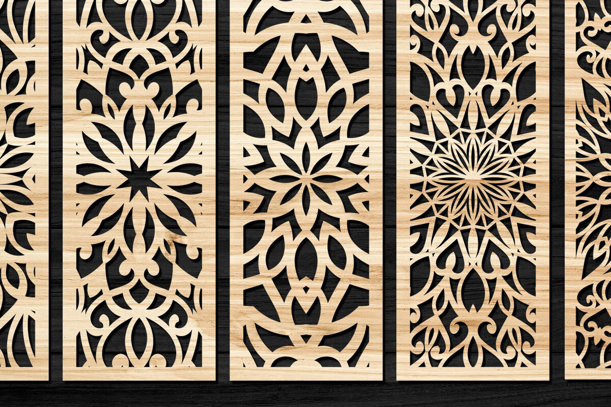 Σετ των 2 Intra απο ξύλο plywood 3mm-4mm πάχος – Svg Διακοσμητικό Σετ πάνελ 44 Δίασταση  40x30 cm INTRAFABR-82276718