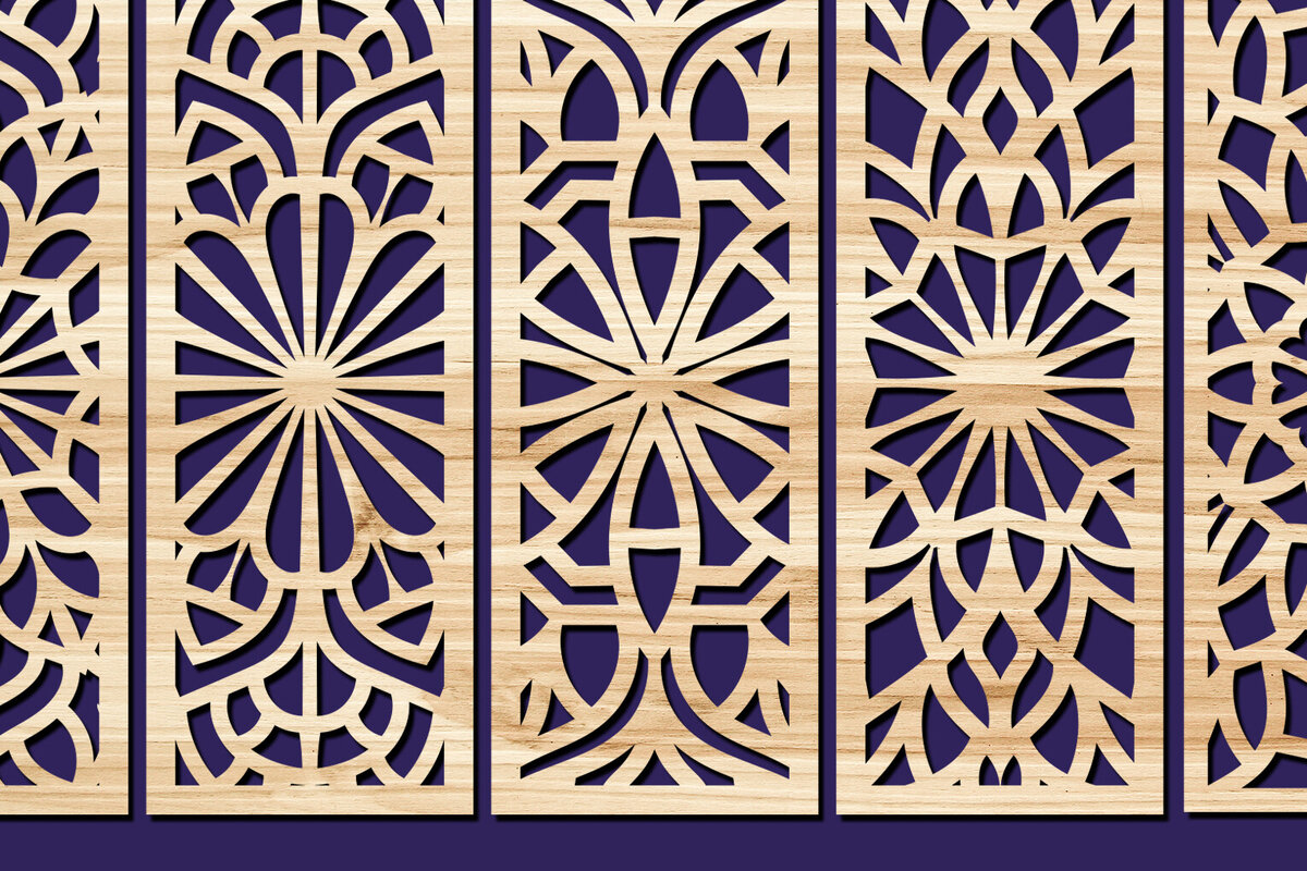 Σετ των 2 Intra απο ξύλο plywood 3mm-4mm πάχος – Svg Διακοσμητικό Σετ πάνελ 52 Δίασταση  40x30 cm INTRAFABR-82276824