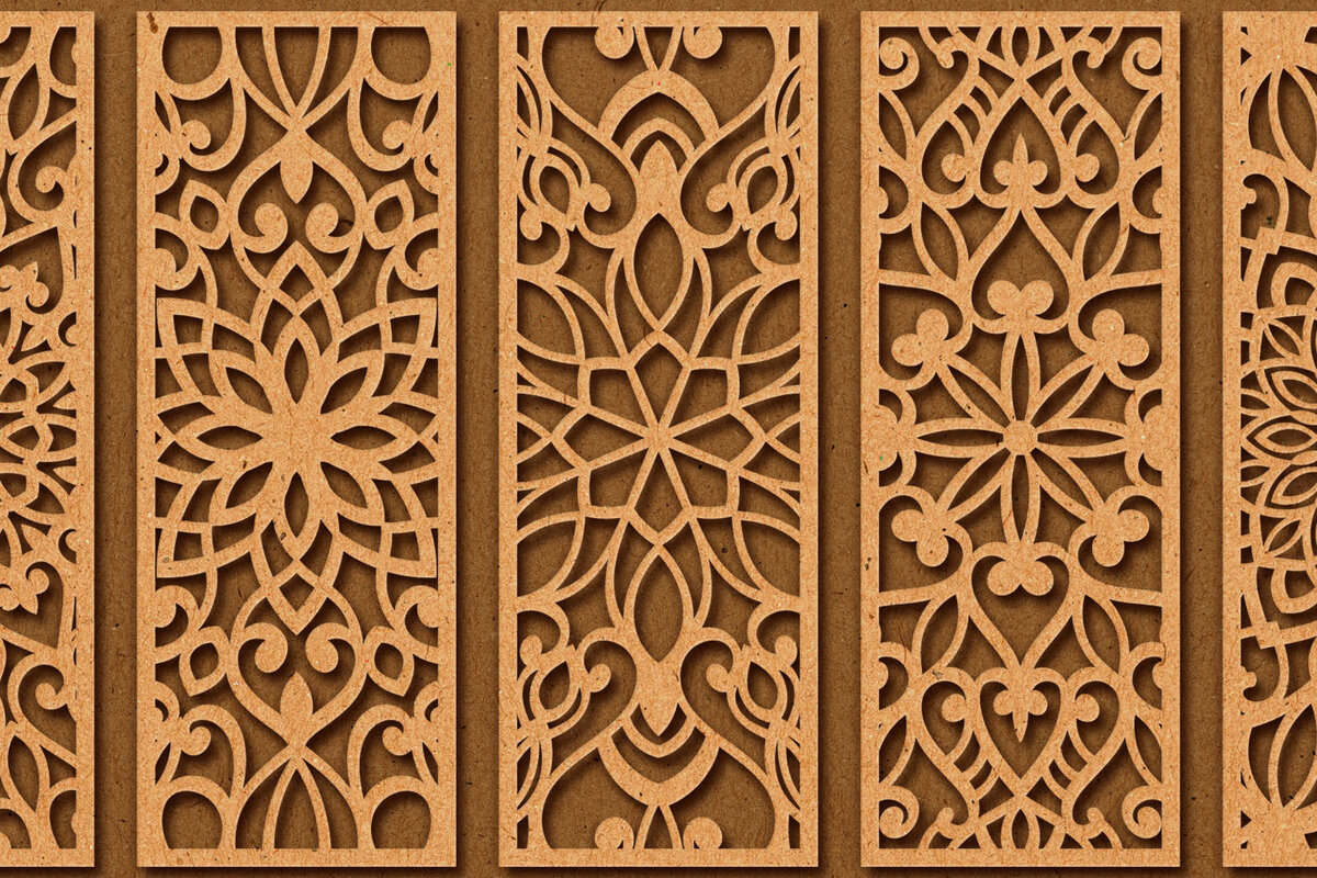 Σετ των 2 Intra απο ξύλο plywood 3mm-4mm πάχος – Svg Διακοσμητικό Σετ πάνελ Δίασταση  40x30 cm INTRAFABR-73745940