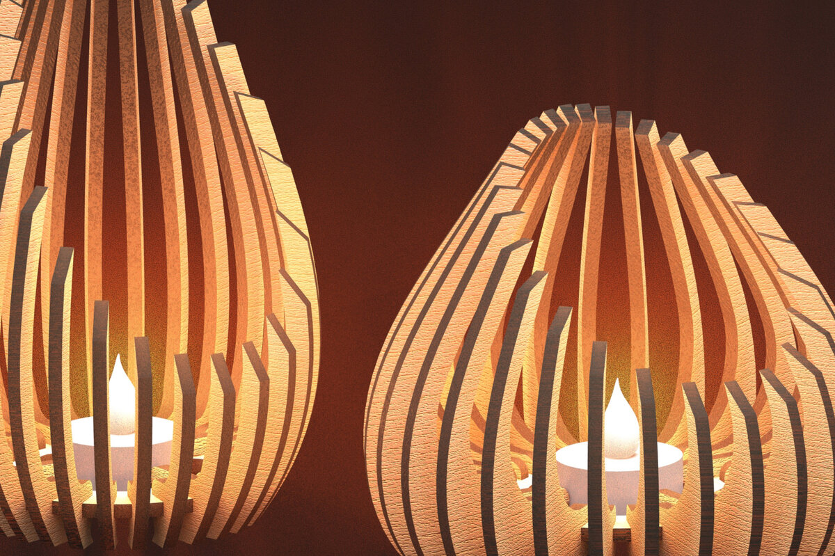 Σετ των 2 Intra απο ξύλο plywood 3mm-4mm πάχος – Αρχεία Lasercut για κατόχους ρεσώ Δίασταση  20x20 cm INTRAFABR-79379217