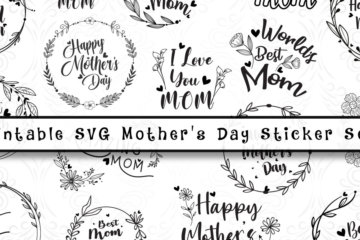 Σετ των 2 Intra απο ξύλο plywood 3mm-4mm πάχος – Σετ αυτοκόλλητων Mothers Day Δίασταση  20x20 cm INTRAFABR-69078254