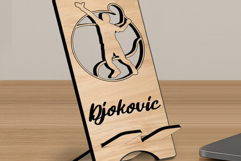 Σετ των 2 Intra απο ξύλο plywood 3mm-4mm πάχος – Δώρο Tennis Man θήκη τηλεφώνου Δίασταση  20x20 cm INTRAFABR-122774743