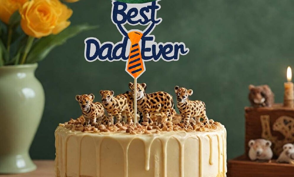 Σετ των 2 Intra απο ξύλο plywood 3mm-4mm πάχος – SVG το καλύτερο Dad Ever Cake Topper Δίασταση  20x20 cm INTRAFABR-124399430