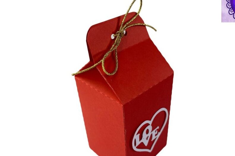 Σετ των 2 Intra απο ξύλο plywood 3mm-4mm πάχος – Κουτί γάλακτος για την ημέρα του Αγίου Βαλεντίνου Heart Love Milk Δίασταση  20x20 cm INTRAFABR-58070582