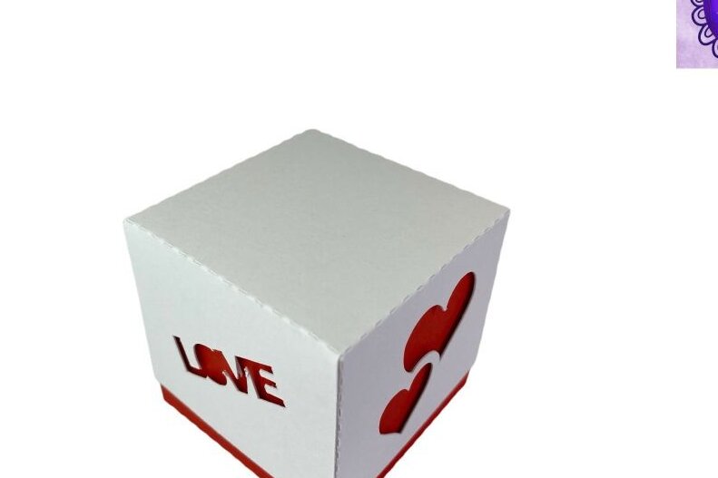 Σετ των 2 Intra απο ξύλο plywood 3mm-4mm πάχος – SVG Κουτί αγάπης για την ημέρα του Αγίου Βαλεντίνου Δίασταση  20x20 cm INTRAFABR-58070563