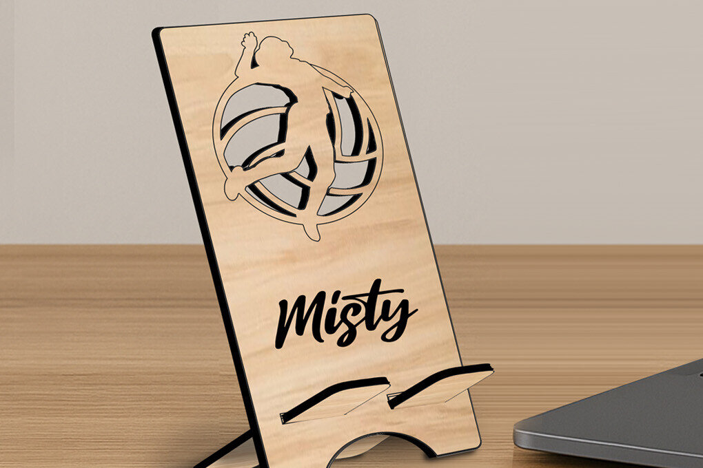 Σετ των 2 Intra απο ξύλο plywood 3mm-4mm πάχος – Βάση τηλεφώνου Volleyball Γυναικείο Δίασταση  20x20 cm INTRAFABR-122774837