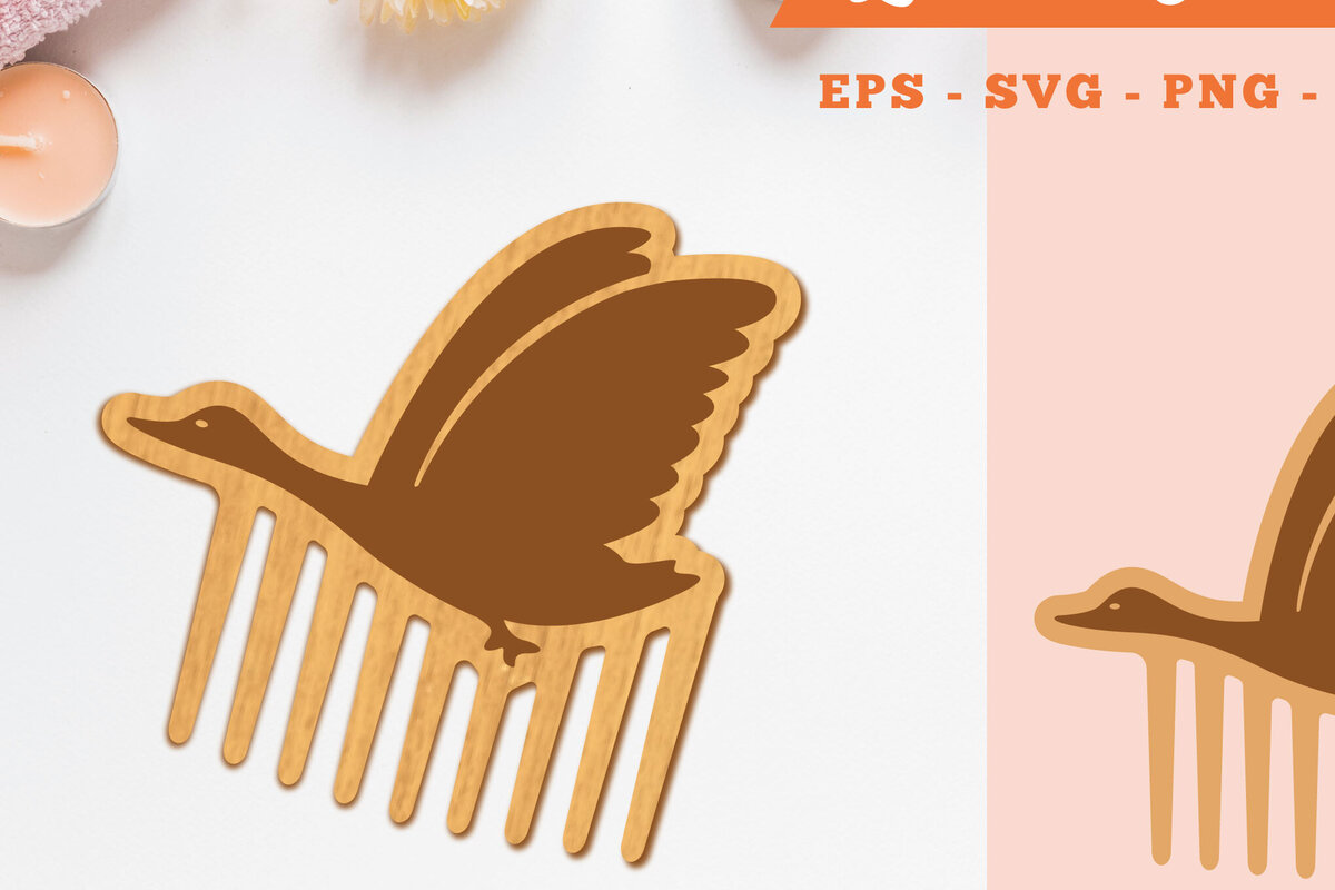 Σετ των 2 Intra απο ξύλο plywood 3mm-4mm πάχος – Swan Comb Δίασταση  20x20 cm INTRAFABR-105417968