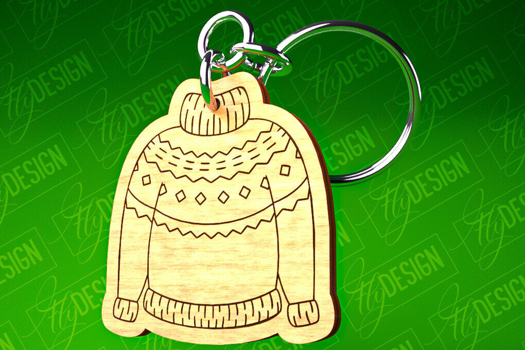 Σετ των 3 Intra απο ξύλο plywood 3mm-4mm πάχος – Μπρελόκ πουλόβερ Κοπή Laser | Αρχεία CNC Δίασταση  5x5 cm INTRAFABR-82697407