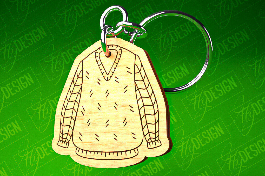 Σετ των 3 Intra απο ξύλο plywood 3mm-4mm πάχος – Μπρελόκ πουλόβερ Κοπή Laser | Αρχεία CNC Δίασταση  5x5 cm INTRAFABR-82697423